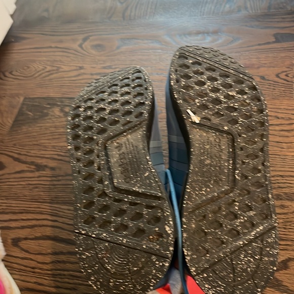 Men’s Adidas NMD - Blue//Orange//Black Spatter - 9.5 - Picture 6 of 7